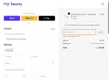 Ivy Beauty coupon verification screenshot
