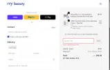 Ivy Beauty coupon verification screenshot