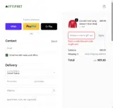 GIFT15 coupon verification screenshot