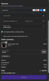 MIJO10 coupon verification screenshot