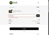 Jack Botanicals coupon verification screenshot