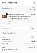 ALINAALINA27M coupon verification screenshot