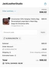 ALINAALINA27M coupon verification screenshot