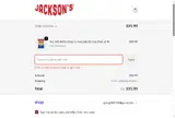 Jackson’s coupon verification screenshot