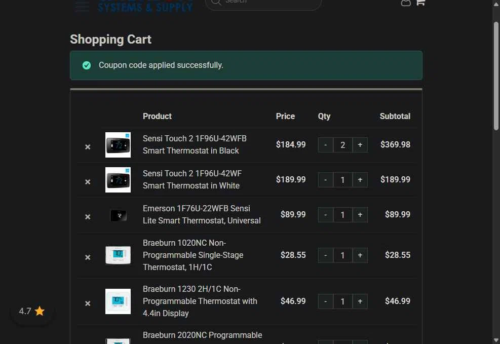 Jackson Systems checkout page showing Jackson Systems coupon code box | Screenshot taken by SimplyCodes community member on Jan 16, 2026