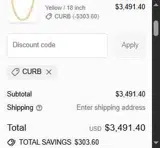 CURB coupon verification screenshot
