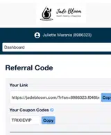 TRIXIEVIP coupon verification screenshot