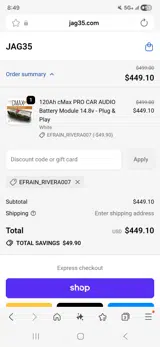EFRAIN_RIVERA007 coupon verification screenshot
