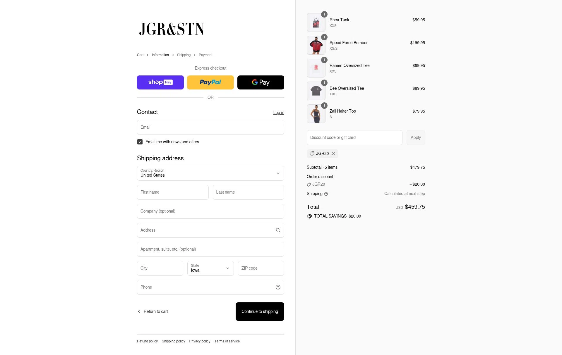 Jagger & Stone checkout page showing Jagger & Stone promo code box | Screenshot taken by SimplyCodes community member on Jul 14, 2025