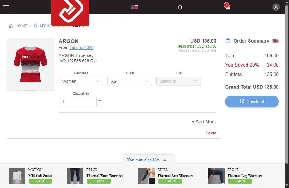 Jakroo checkout page showing Jakroo promo code box | Screenshot taken by SimplyCodes community member on Jan 9, 2026