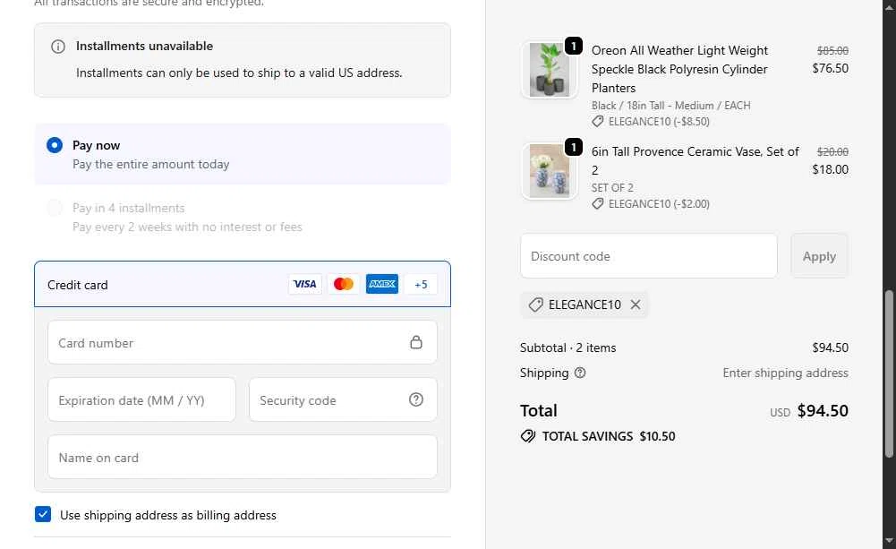 JamaliGarden checkout page showing JamaliGarden promo code box | Screenshot taken by SimplyCodes community member on Oct 6, 2025