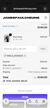 AMELIA_MOOSE33 coupon verification screenshot