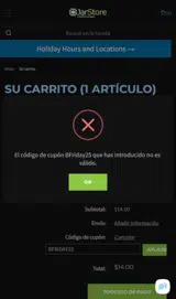BFRIDAY25 coupon verification screenshot