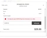 SUNNY20 coupon verification screenshot