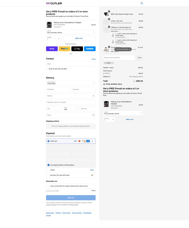 Jay Cutler checkout page showing Jay Cutler discount code box | Screenshot taken by SimplyCodes community member on Sep 7, 2025