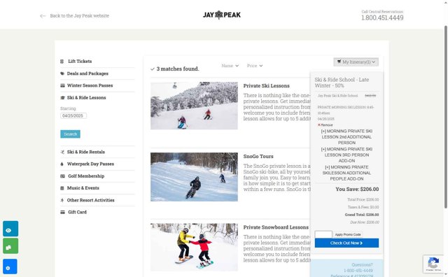 Jay Peak checkout page showing Jay Peak promo code box | Screenshot taken by SimplyCodes community member on Apr 18, 2025