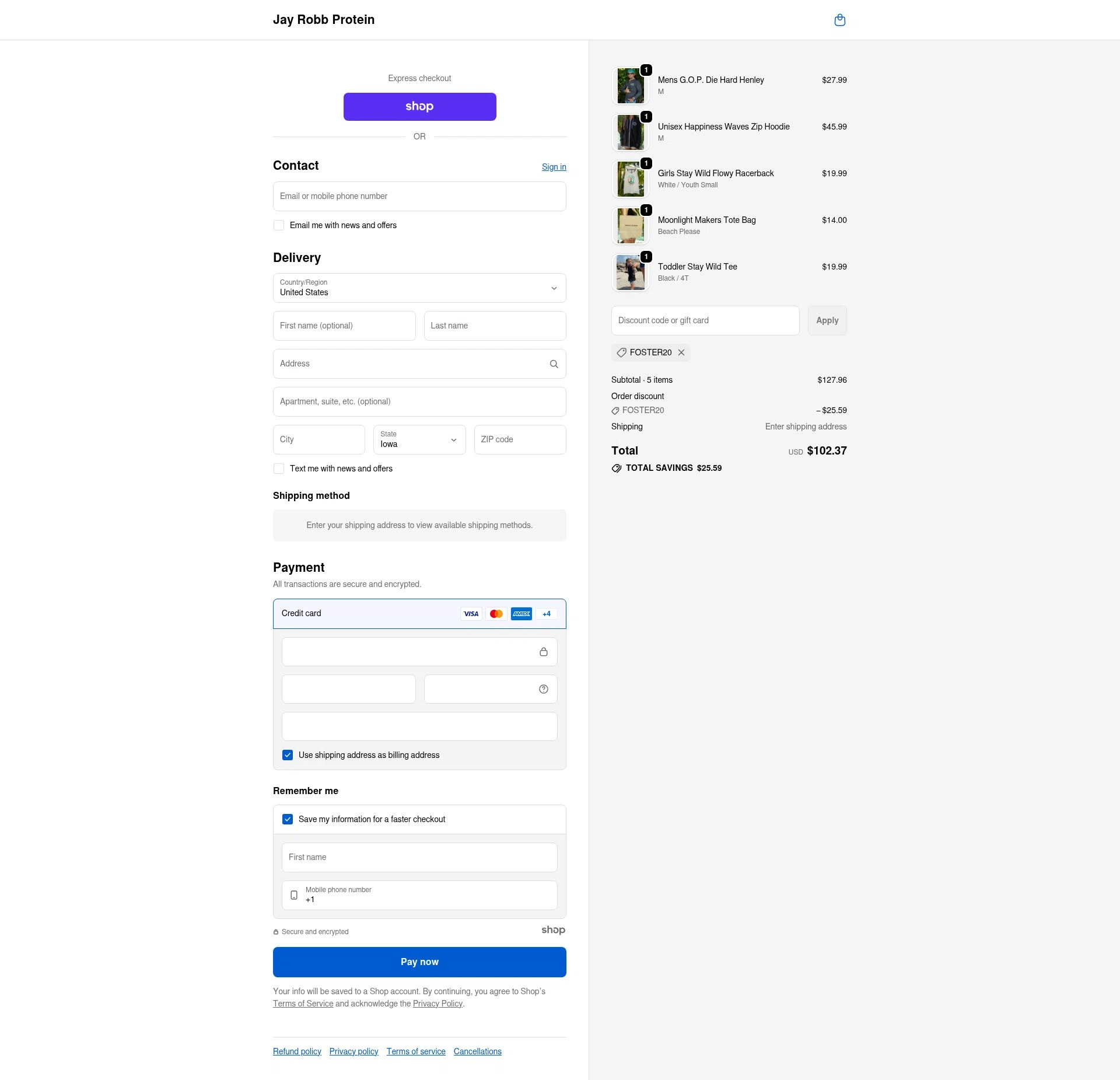 Jay Robb checkout page showing Jay Robb coupon code box | Screenshot taken by SimplyCodes community member on Jan 7, 2026