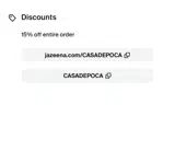 CASADEPOCA coupon verification screenshot