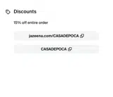 CASADEPOCA coupon verification screenshot