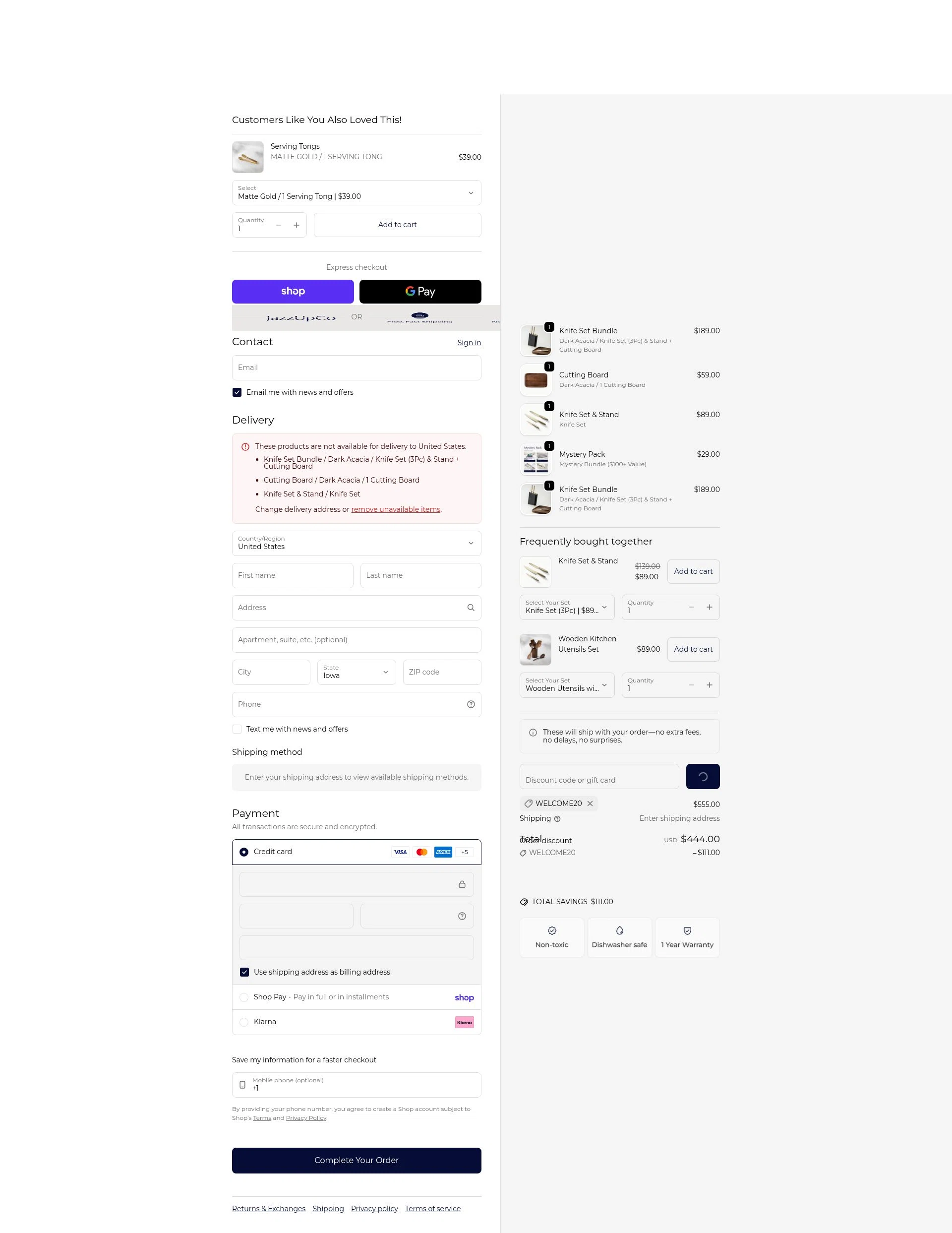 JAZZUPCO checkout page showing JAZZUPCO discount code box | Screenshot taken by SimplyCodes community member on Feb 6, 2026