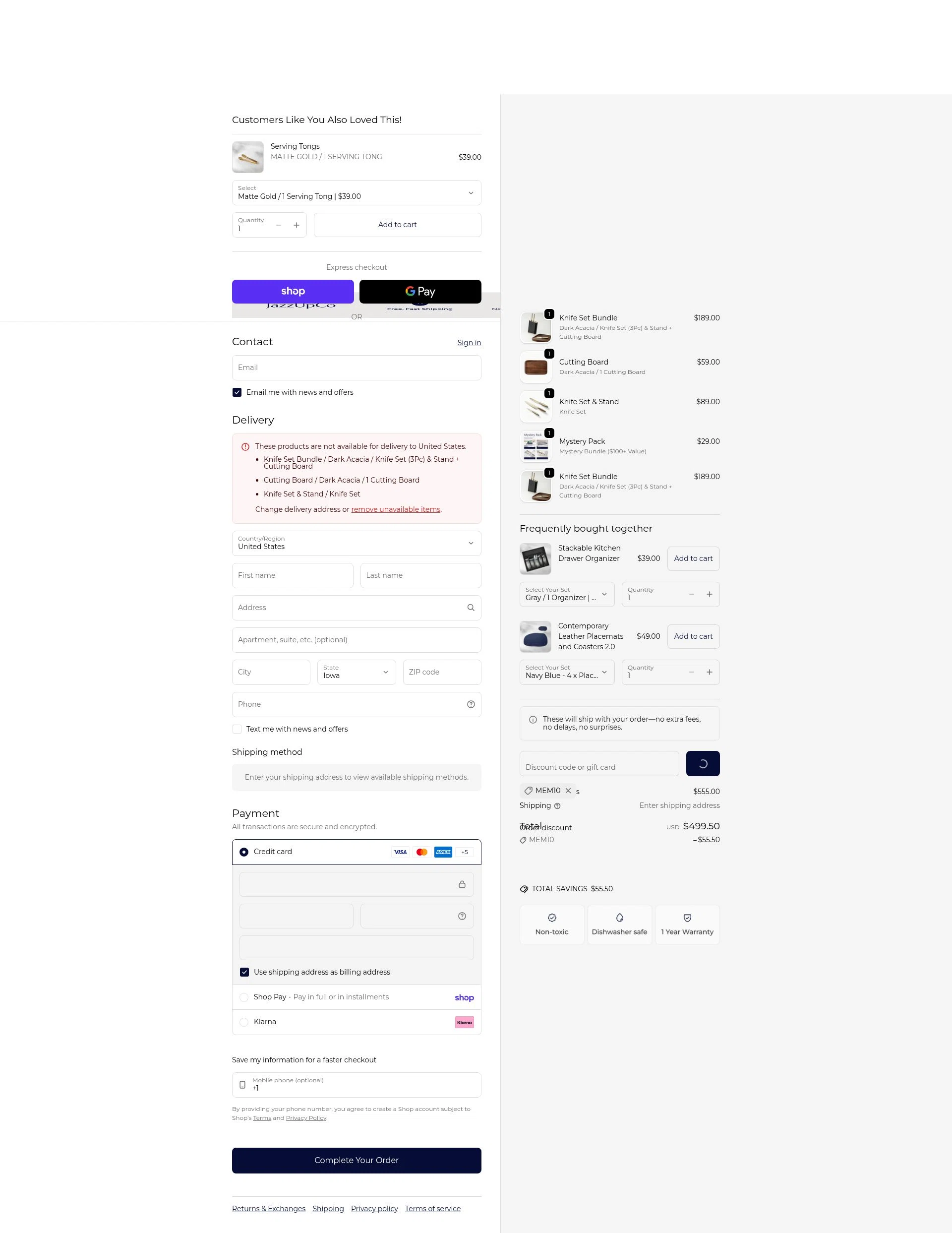 JAZZUPCO checkout page showing JAZZUPCO discount code box | Screenshot taken by SimplyCodes community member on Feb 6, 2026