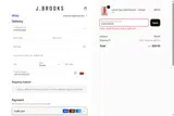 J. Brooks coupon verification screenshot