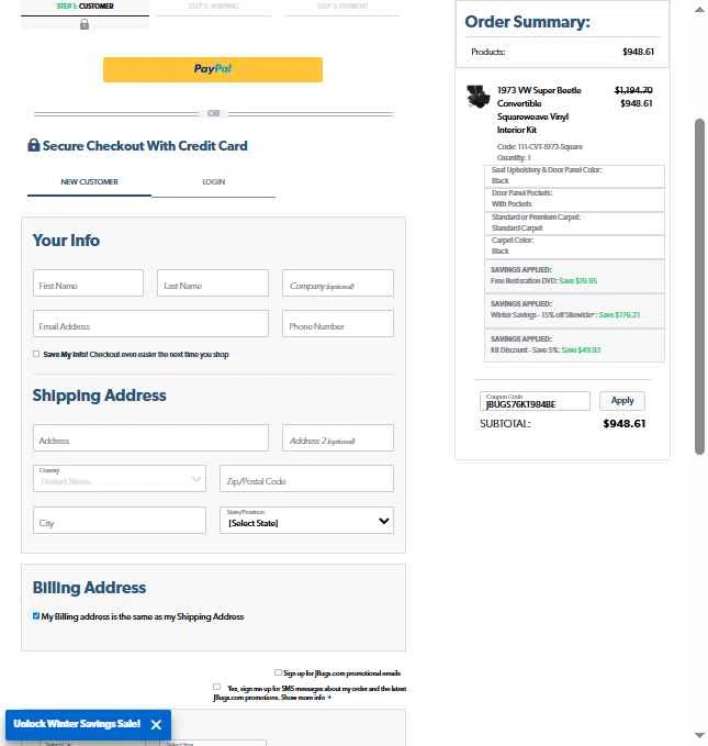 JBugs checkout page showing JBugs coupon code box | Screenshot taken by SimplyCodes community member on Feb 10, 2026