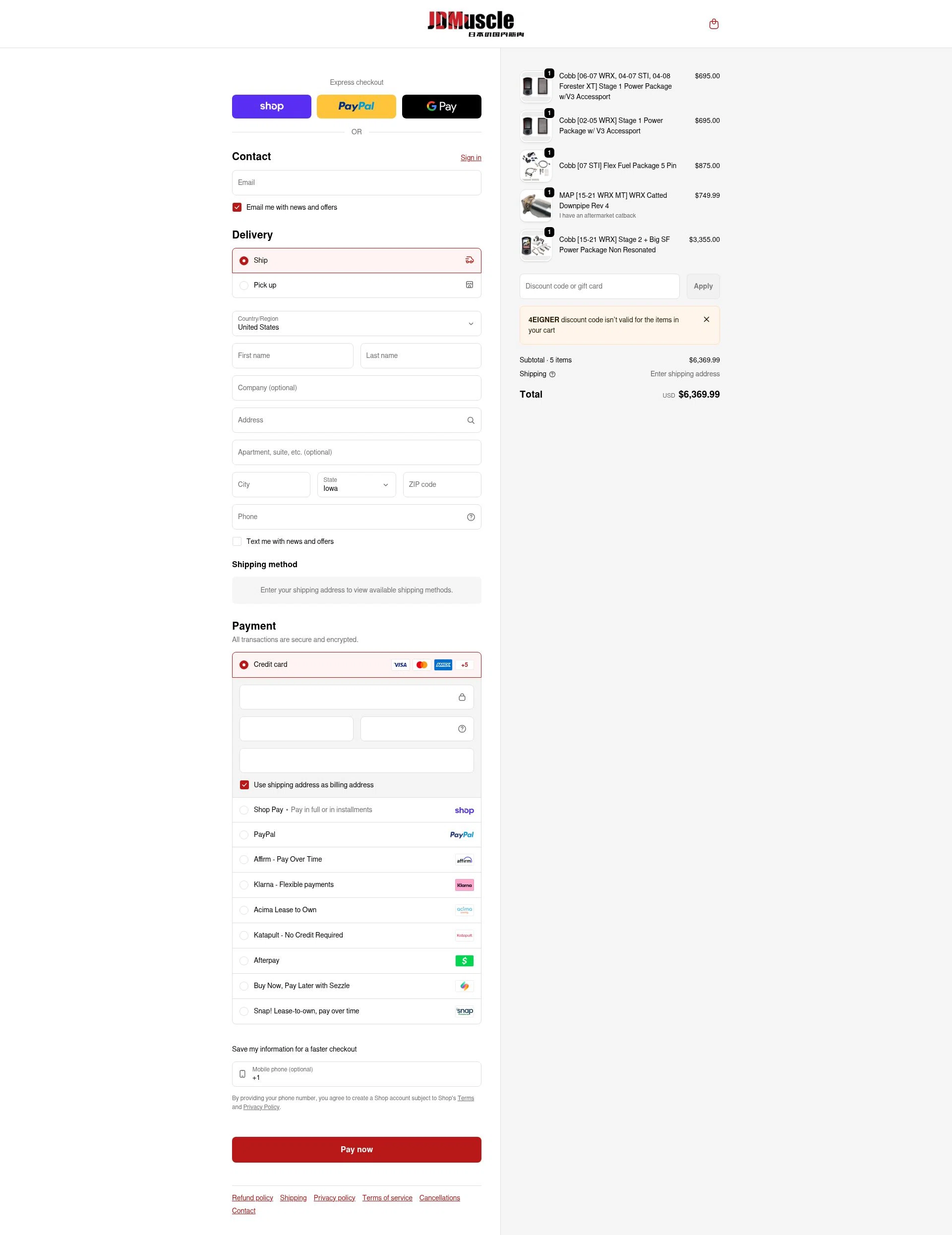 JDMuscle checkout page showing JDMuscle discount code box | Screenshot taken by SimplyCodes community member on Feb 21, 2026