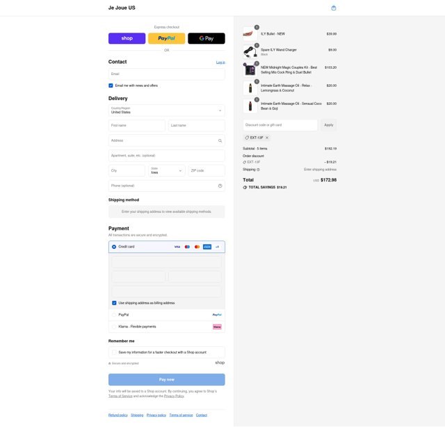 Je Joue checkout page showing Je Joue promo code box | Screenshot taken by SimplyCodes community member on Aug 30, 2025