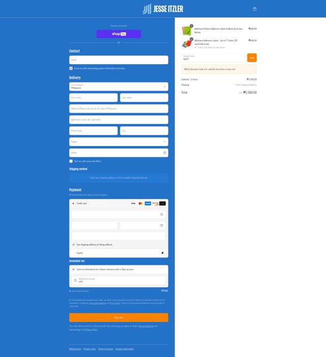 Jesse Itzler checkout page showing Jesse Itzler discount code box | Screenshot taken by SimplyCodes community member on Apr 26, 2025