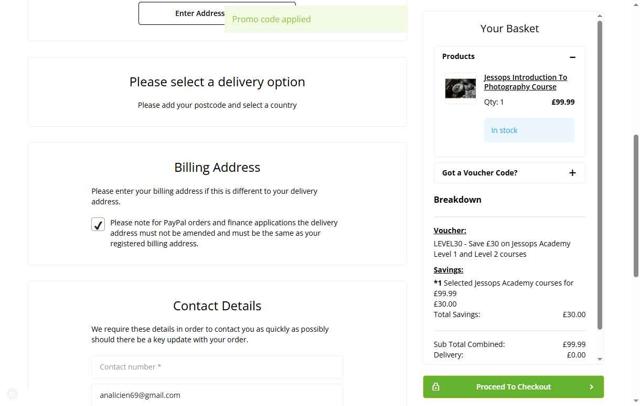 Jessops checkout page showing Jessops discount code box | Screenshot taken by SimplyCodes community member on Jul 14, 2025