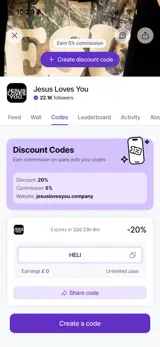 Jesus Loves You coupon verification screenshot