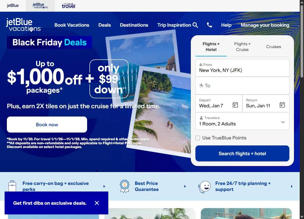 JetBlue Vacations Promo Code - $200 Off Mar 2026