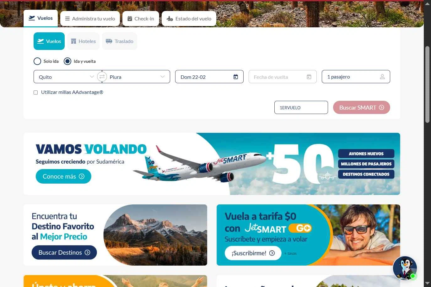 JetSMART checkout page showing JetSMART promo code box | Screenshot taken by SimplyCodes community member on Jan 6, 2026