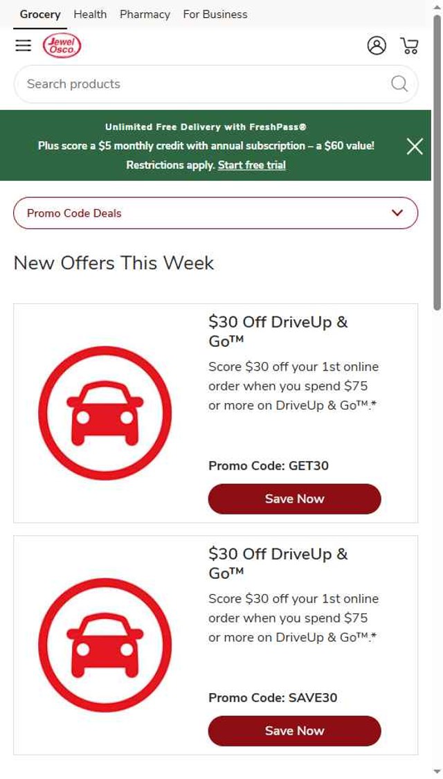 Jewel Osco checkout page showing Jewel Osco promo code box | Screenshot taken by SimplyCodes community member on Jul 3, 2025
