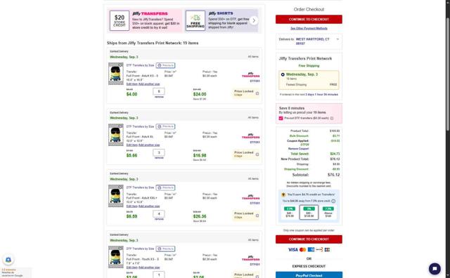 Jiffy checkout page showing Jiffy coupon code box | Screenshot taken by SimplyCodes community member on Aug 30, 2025