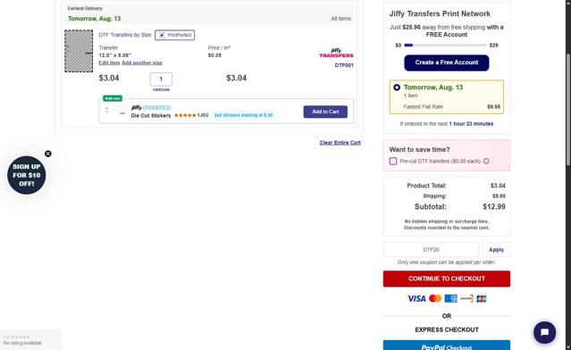 Jiffy checkout page showing Jiffy coupon code box | Screenshot taken by SimplyCodes community member on Aug 12, 2025