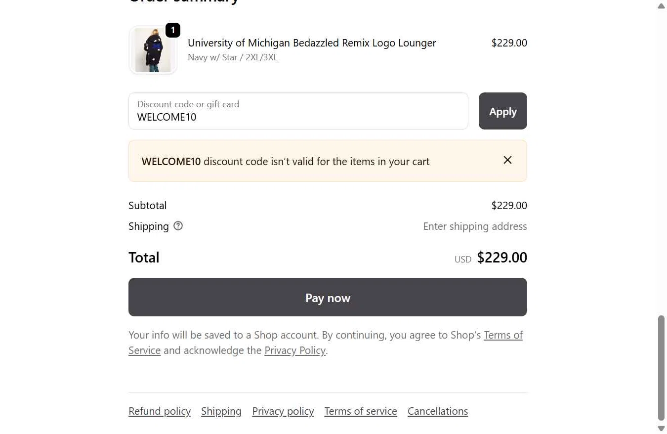 Jill Martin checkout page showing Jill Martin discount code box | Screenshot taken by SimplyCodes community member on Nov 27, 2025
