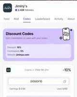 Jiminys coupon verification screenshot