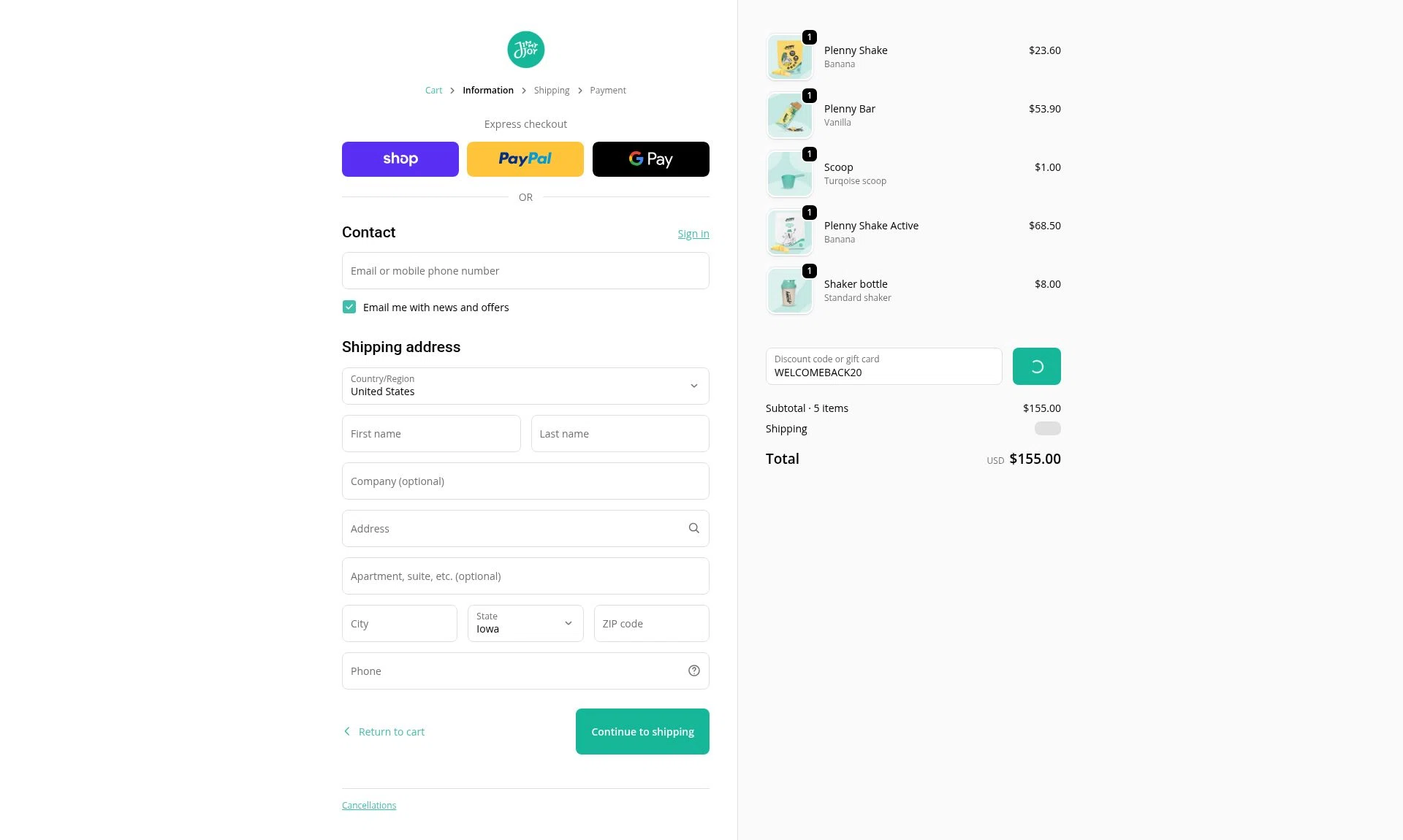 Jimmy Joy checkout page showing Jimmy Joy discount code box | Screenshot taken by SimplyCodes community member on Feb 5, 2026