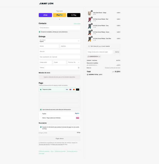 Jimmy Lion checkout page showing Jimmy Lion discount code box | Screenshot taken by SimplyCodes community member on Sep 12, 2025