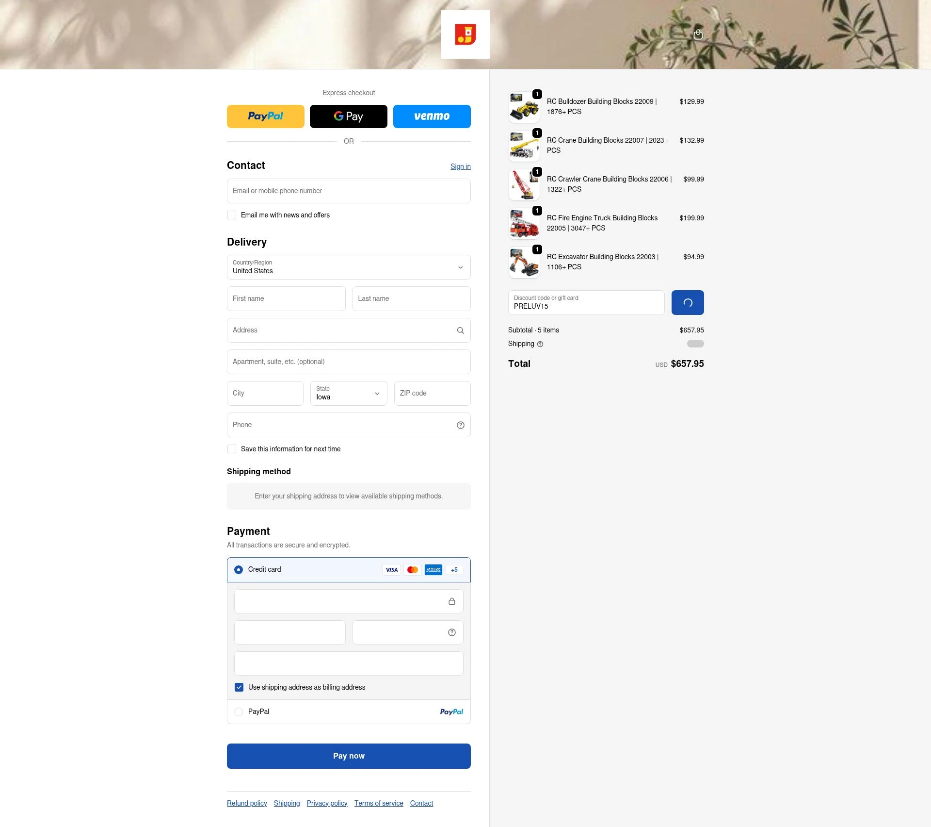 JMBricklayer checkout page showing JMBricklayer promo code box | Screenshot taken by SimplyCodes community member on Feb 18, 2026