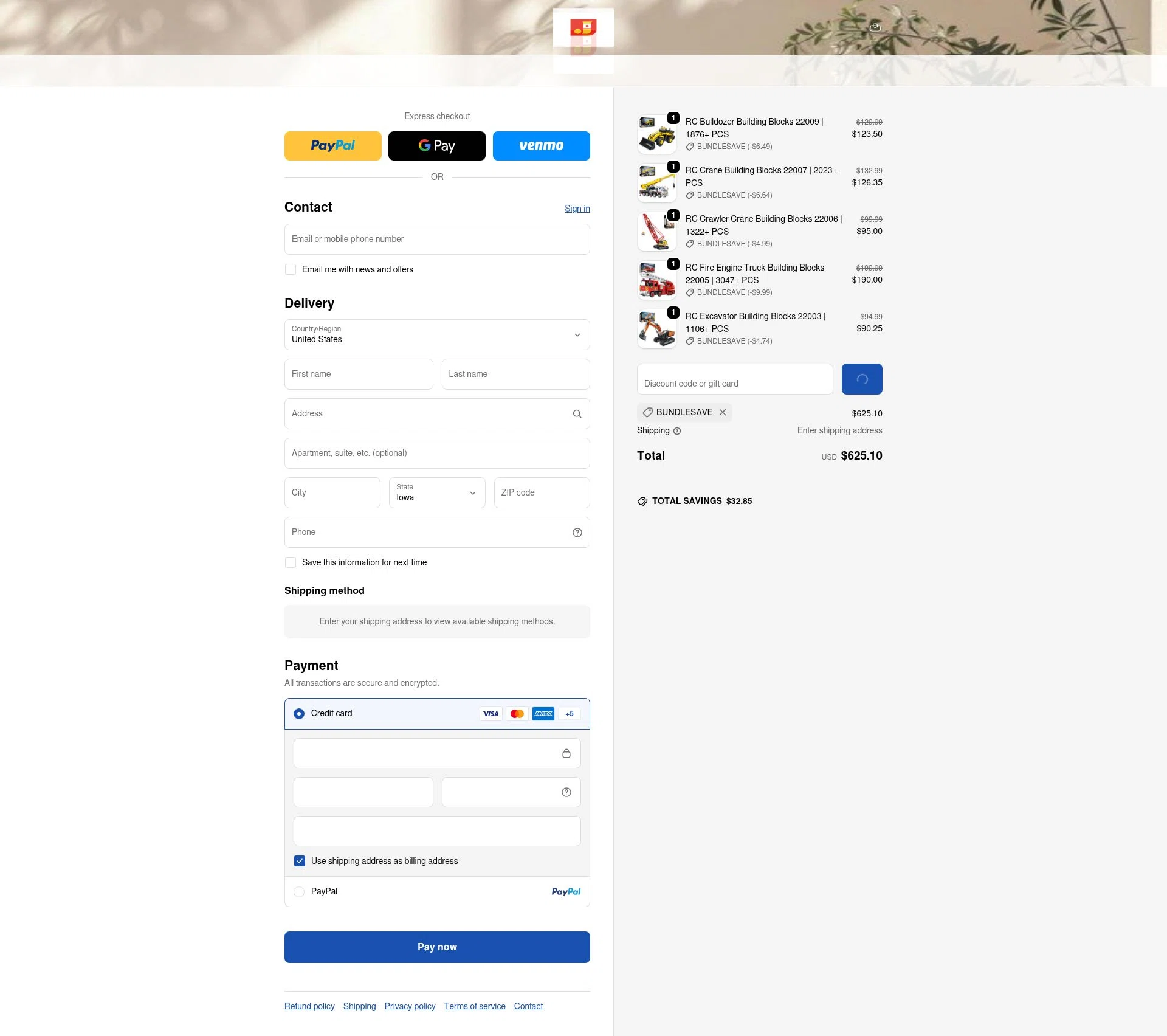 JMBricklayer checkout page showing JMBricklayer promo code box | Screenshot taken by SimplyCodes community member on Feb 10, 2026