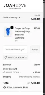 KINGSLEYCHAI20 coupon verification screenshot