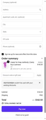 XSUYUUVGQH coupon verification screenshot