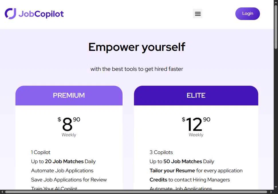 JobCopilot checkout page showing JobCopilot promo code box | Screenshot taken by SimplyCodes community member on Jan 25, 2026
