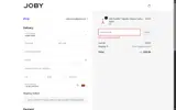 JOBY coupon verification screenshot