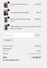 SAVE20 coupon verification screenshot