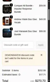 Joey Sturgis Tones coupon verification screenshot