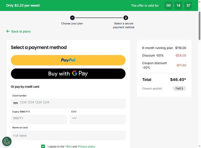 Joggo checkout page showing Joggo promo code box | Screenshot taken by SimplyCodes community member on Aug 1, 2025